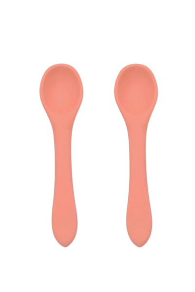 SILICONE BABY SPOONS - GUAVA – miller + jett