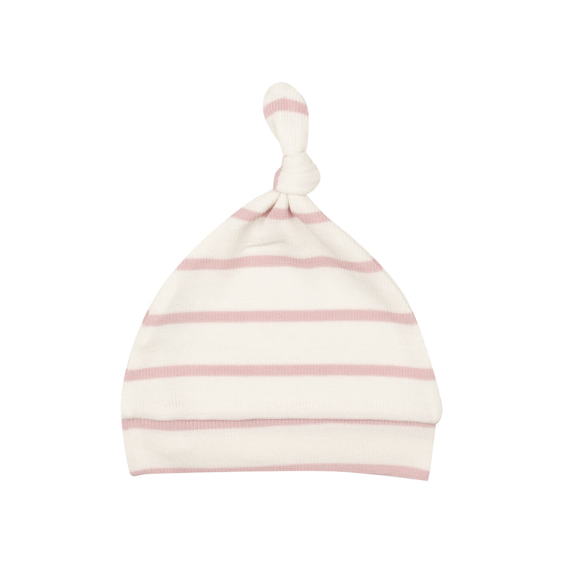 Rib Knotted Hat - Silver Pink + Sugar Swizzle