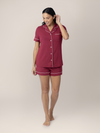 Clea Bamboo Short Sleeve Pajama Set | Deep Berry