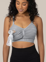 Sublime® Hands-Free Pumping & Nursing Bra | Grey