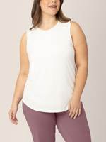 Bamboo Maternity & Nursing Tank | White