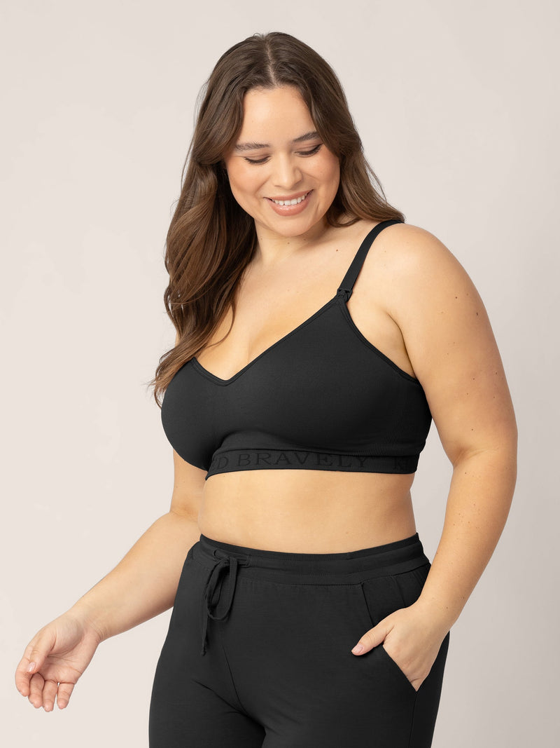 Signature Sublime® Contour Hands-Free Pumping & Nursing Bra | Black