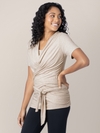 Organic Cotton Skin to Skin Wrap Top | Oatmeal Heather