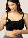 Sublime® Bamboo Hands-Free Pumping Lounge & Sleep Bra | Black