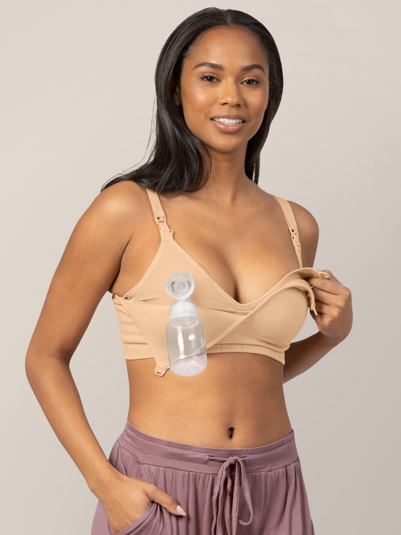 Signature Sublime® Contour Hands-Free Pumping & Nursing Bra | Beige