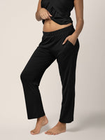 Davy Maternity & Nursing Pajama Set | Black