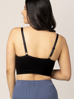 Sublime® Bamboo Hands-Free Pumping Lounge & Sleep Bra | Black