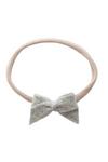FELT BOW HEADBAND - HEATHER GREY