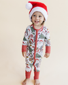 Bamboo Zip Romper | Retro Christmas