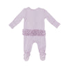 2 Way Zipper Ruffle Back Footie - Orchid Hush