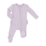 2 Way Zipper Ruffle Back Footie - Orchid Hush