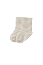 RIBBED SOCKS - VANILLA