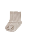 RIBBED SOCKS - OATMEAL