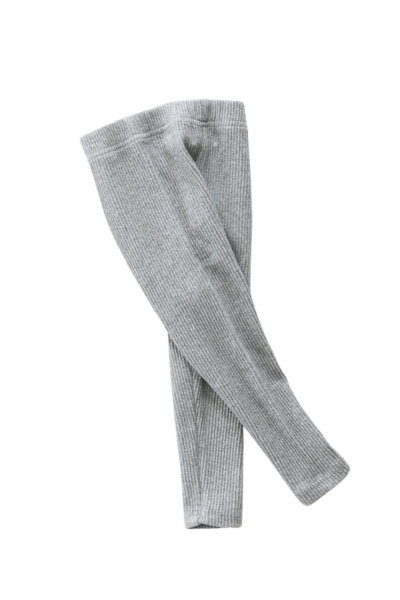 THICK RIBBED LEGGINGS - GREY
