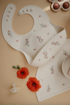 SILICONE BIB - PINK FLOWERS