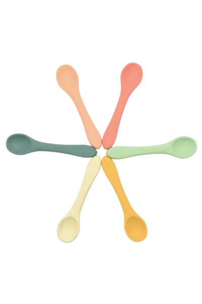 SILICONE BABY SPOONS - COCONUT