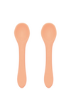 SILICONE BABY SPOONS - PEACH
