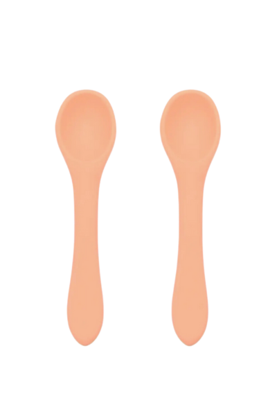 SILICONE BABY SPOONS - PEACH