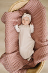 Vanilla Organic Cotton Ribbed Knot Gown