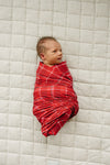 Red Plaid Stretch Swaddle