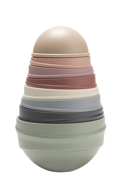 BIBS WOBBLY TOWER - PASTEL RAINBOW