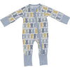 Dusty Blue Bunny Bamboo Zipper