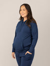 Bamboo Maternity & Nursing Hoodie | Navy