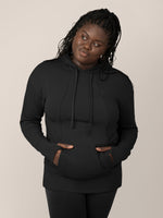 Bamboo Maternity & Nursing Hoodie | Black