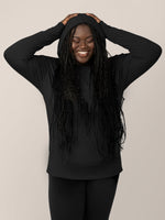 Bamboo Maternity & Nursing Hoodie | Black