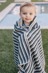 Blue Stripe Organic Cotton Beach Towel