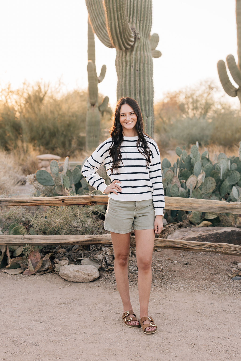 Navy Stripe Adult Knit Sweater