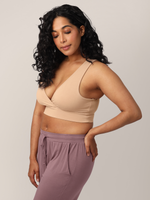 French Terry Racerback Nursing & Sleep Bra | Beige