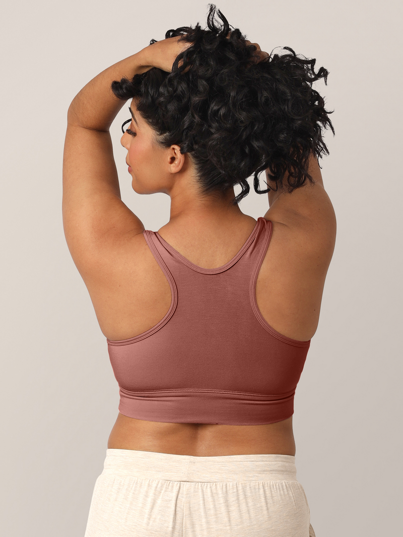 French Terry Racerback Nursing & Sleep Bra | Redwood