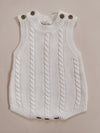 Luna + Luca Cable Knit Summer Romper - White