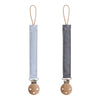 Linen Pacifier Clip 2-Pack