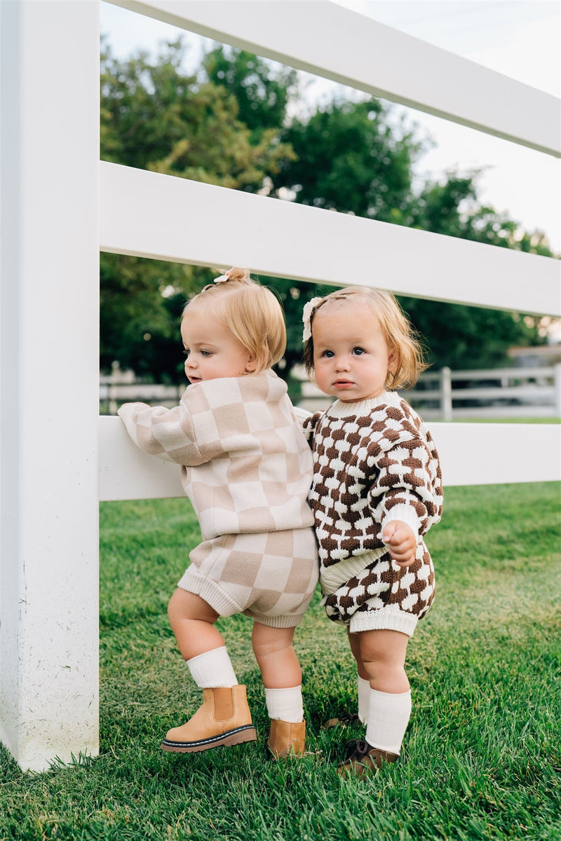 Checkered Knit Bloomers