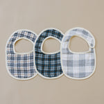 Coastal Plaid Classic Muslin Bib