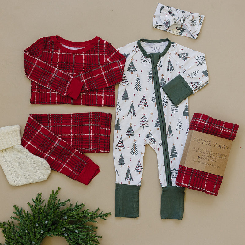 Red Plaid Stretch Swaddle