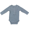 Heather Grey Bamboo Snap Long Sleeve Ribbed Bodysuit