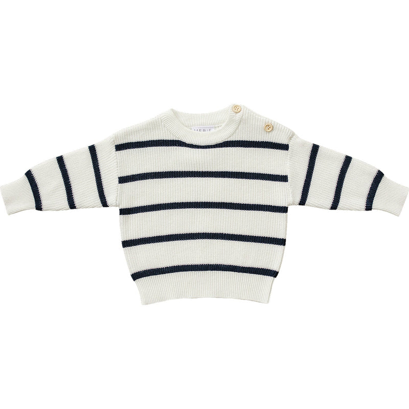 Navy Stripe Knit Sweater