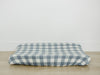 Dusty Blue Gingham Muslin Changing Pad Cover