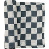 Charcoal Checkered Muslin Swaddle Blanket