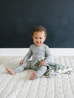 Navy Checkered Plush Blanket