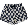 Wavy Checkered Swim Shorts