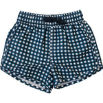 Navy Gingham Swim Shorts