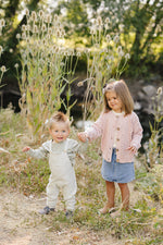 Grey Knit Overalls