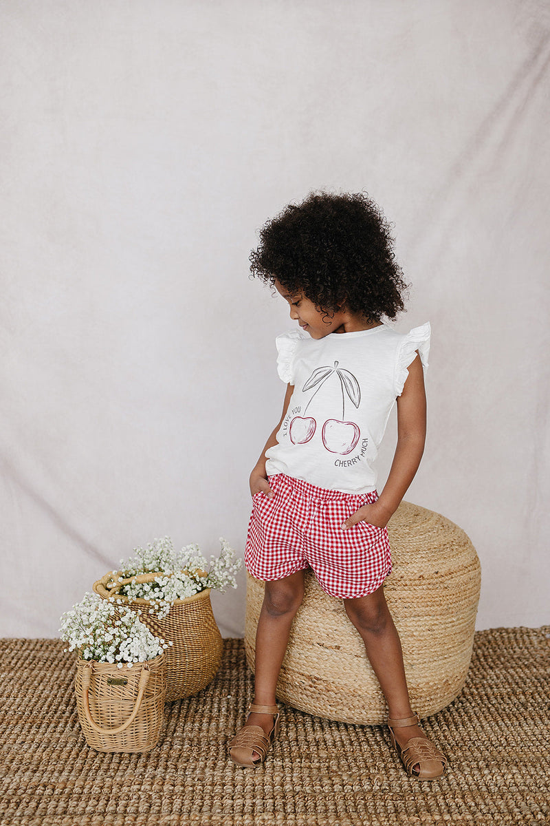 Red Gingham Shorts