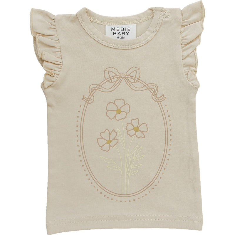 Floral Framed Ruffle Tee
