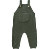 Olive Knit Overalls