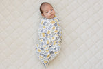 Dusty Blue Bunny Bamboo Stretch Swaddle